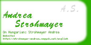 andrea strohmayer business card